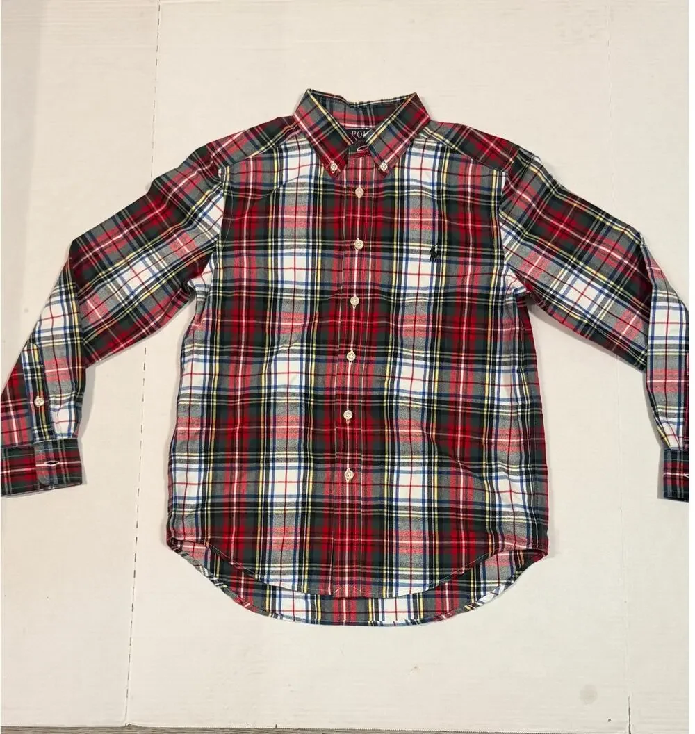 Polo Ralph Lauren Boys Plaid Button-Down Shirt – Size M (10-12) – NWOT